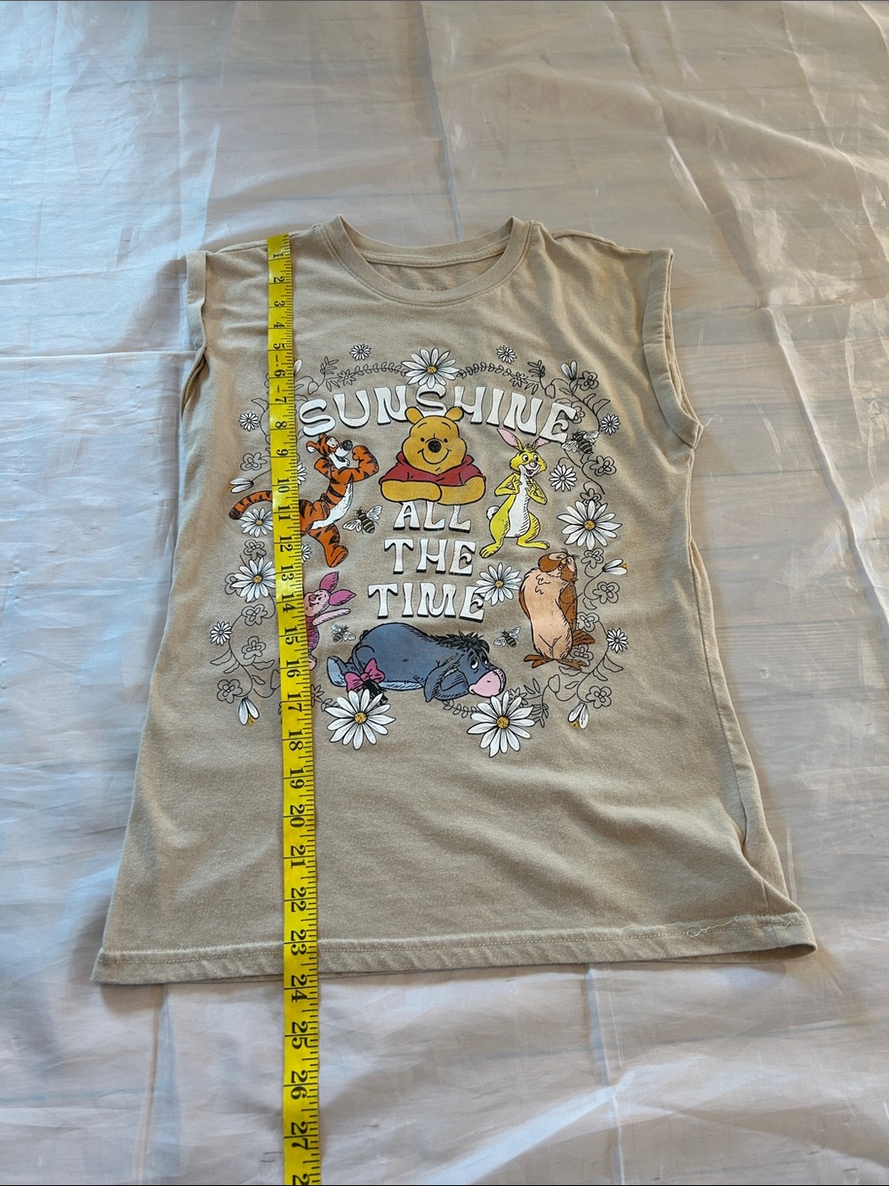 Disney Tan Winnie the Pooh 'Sunshine All The Time' Muscle Tee - Picture 5 of 6